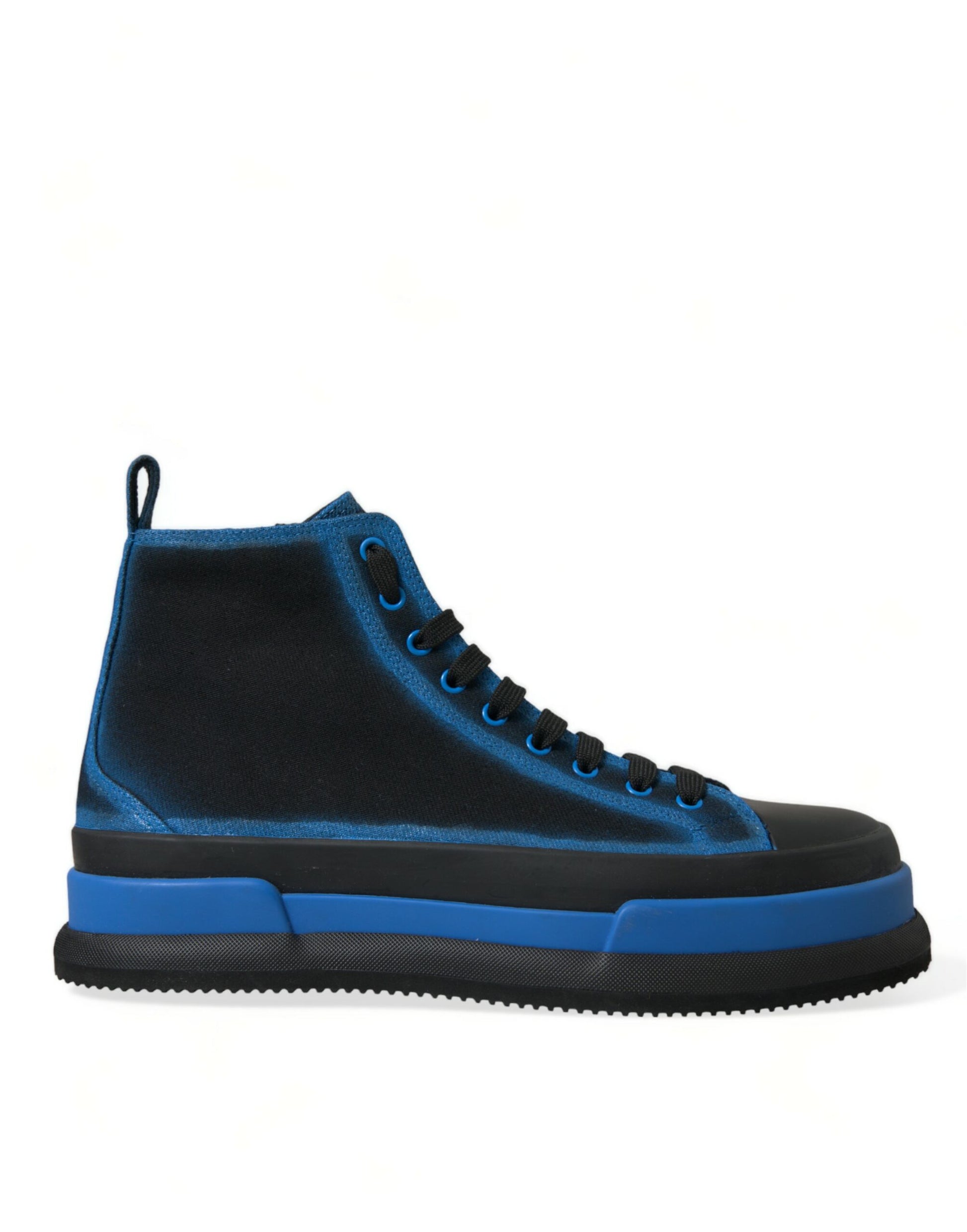 Black & Blue High-Top Sneakers