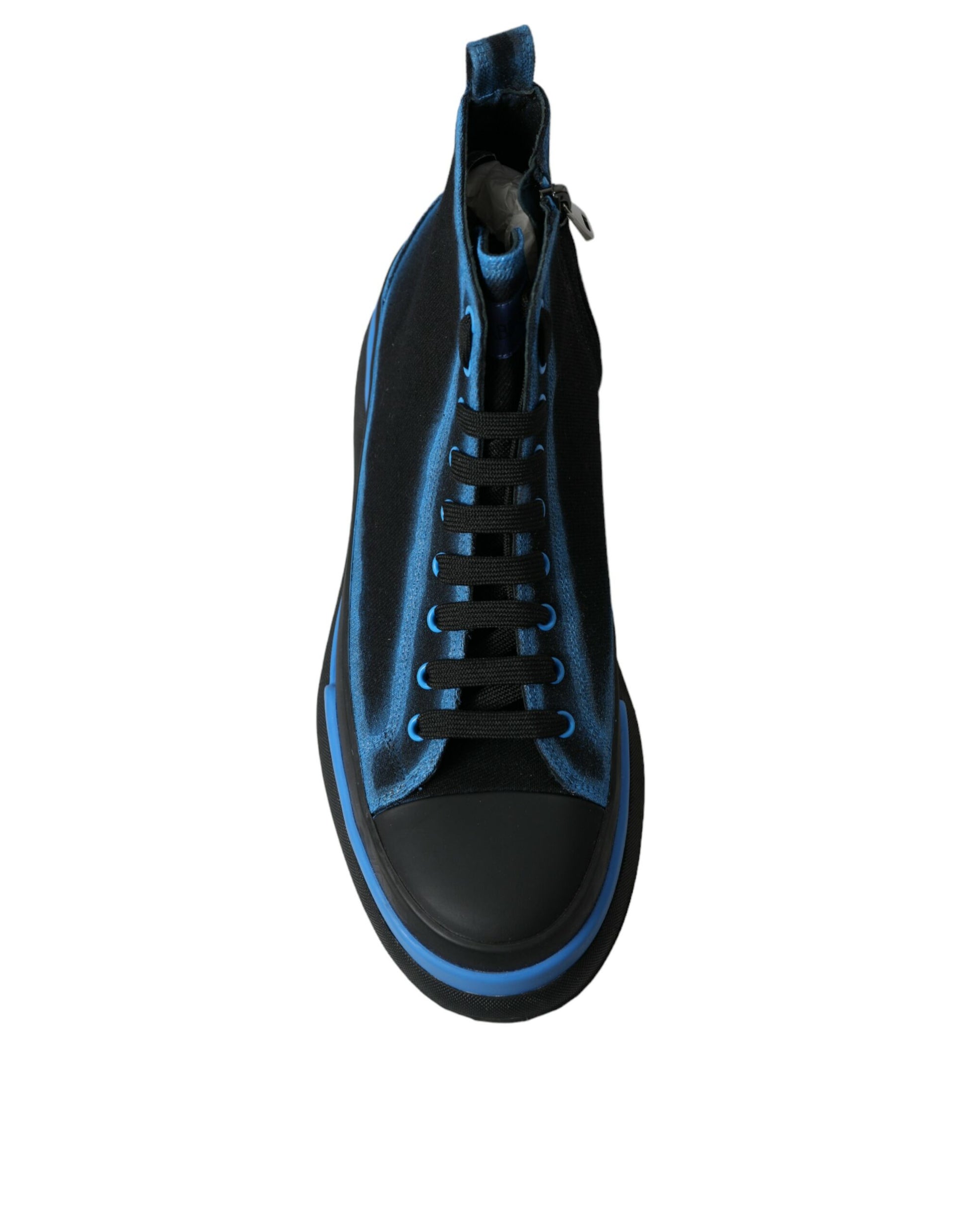 Black & Blue High-Top Sneakers