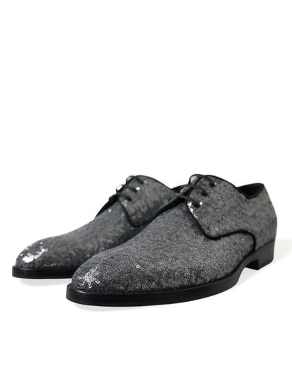  - Exquisite Sequined Derby Dress Shoes