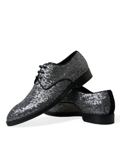  - Exquisite Sequined Derby Dress Shoes