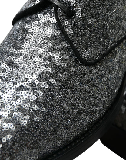  - Exquisite Sequined Derby Dress Shoes