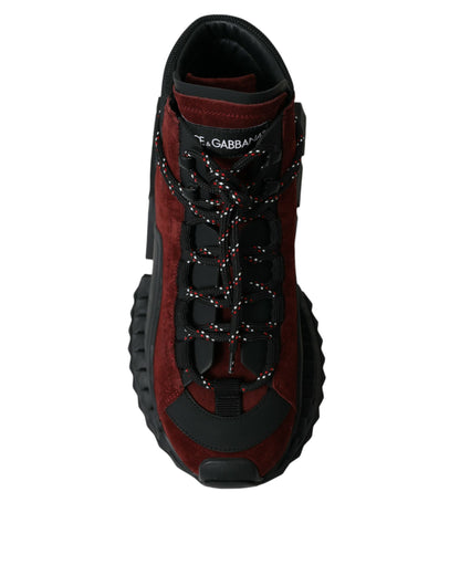  - Burgundy Leather Super King High Top Sneakers