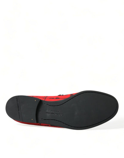  - Torero-Inspired Luxe Red & Black Loafers