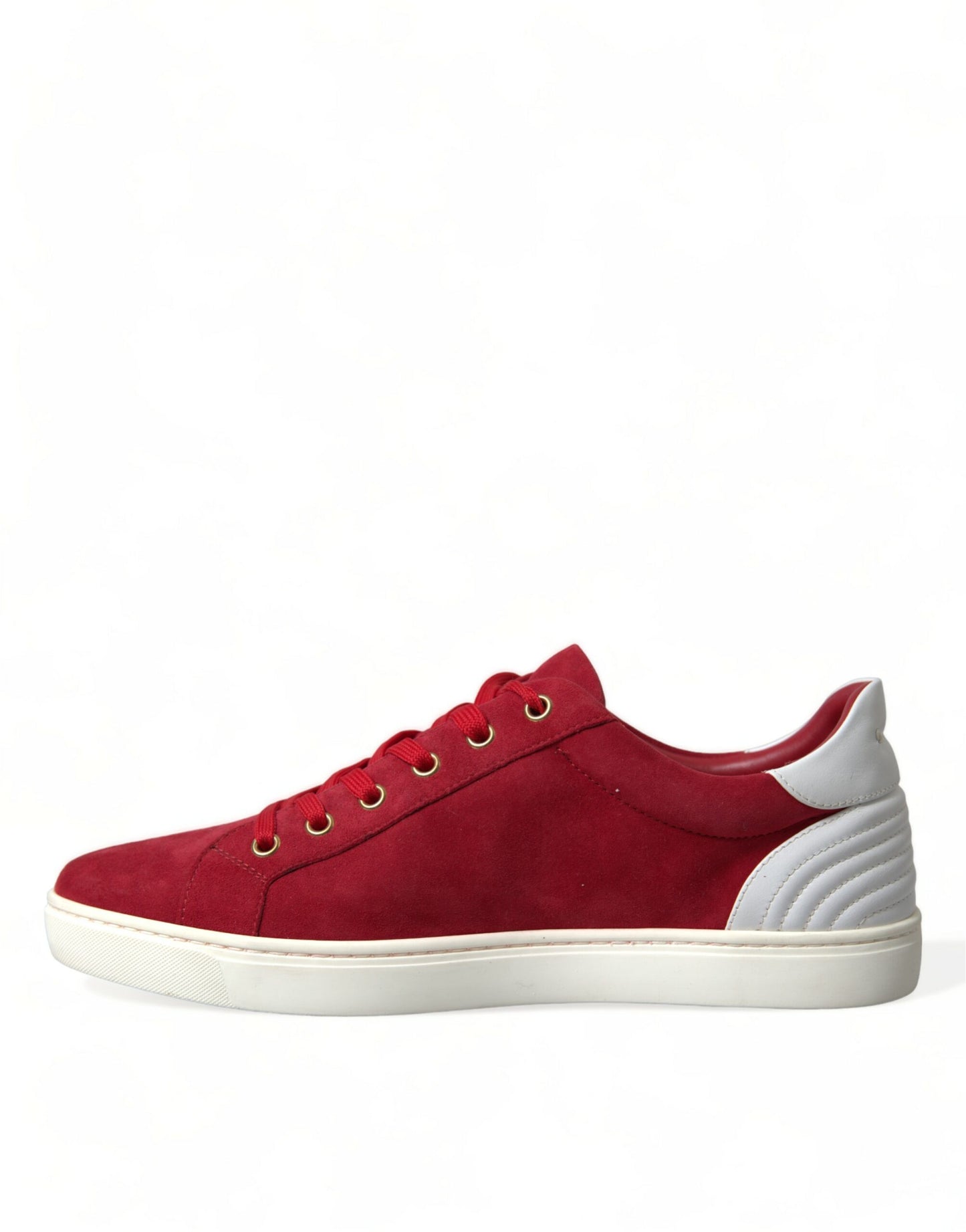  - Elegant Red & White Low Top Sneakers