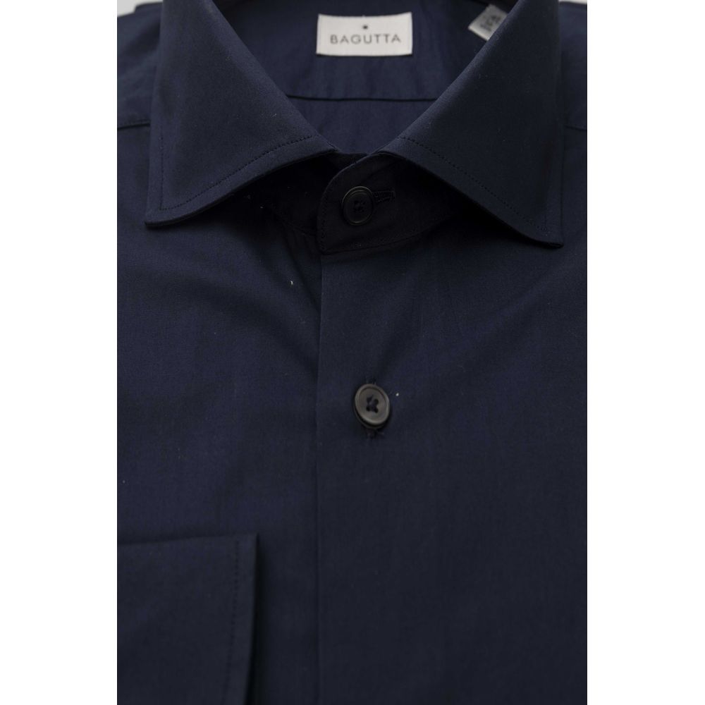  - Blue Cotton Men Shirt