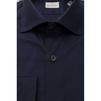  - Blue Cotton Men Shirt