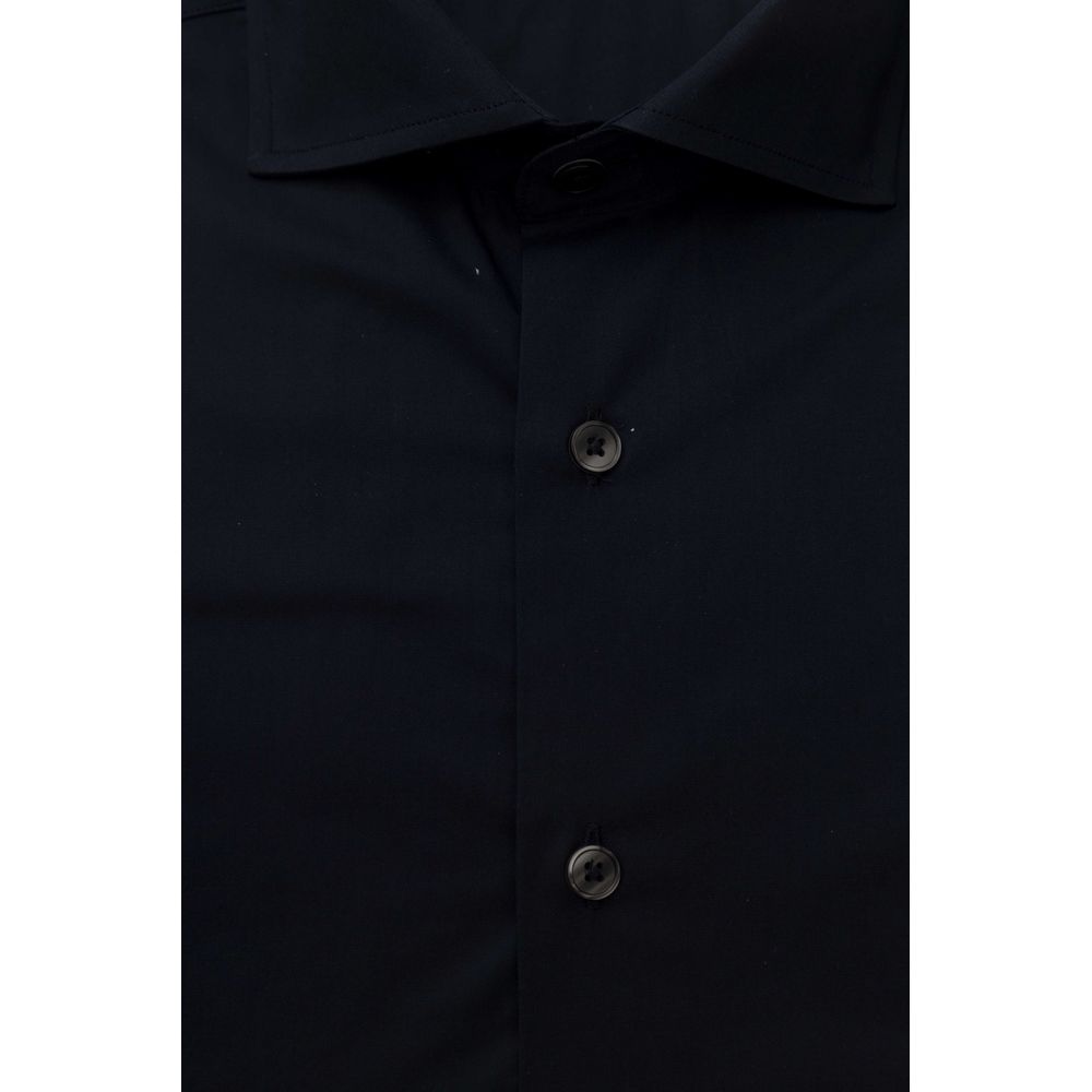  - Blue Cotton Men Shirt