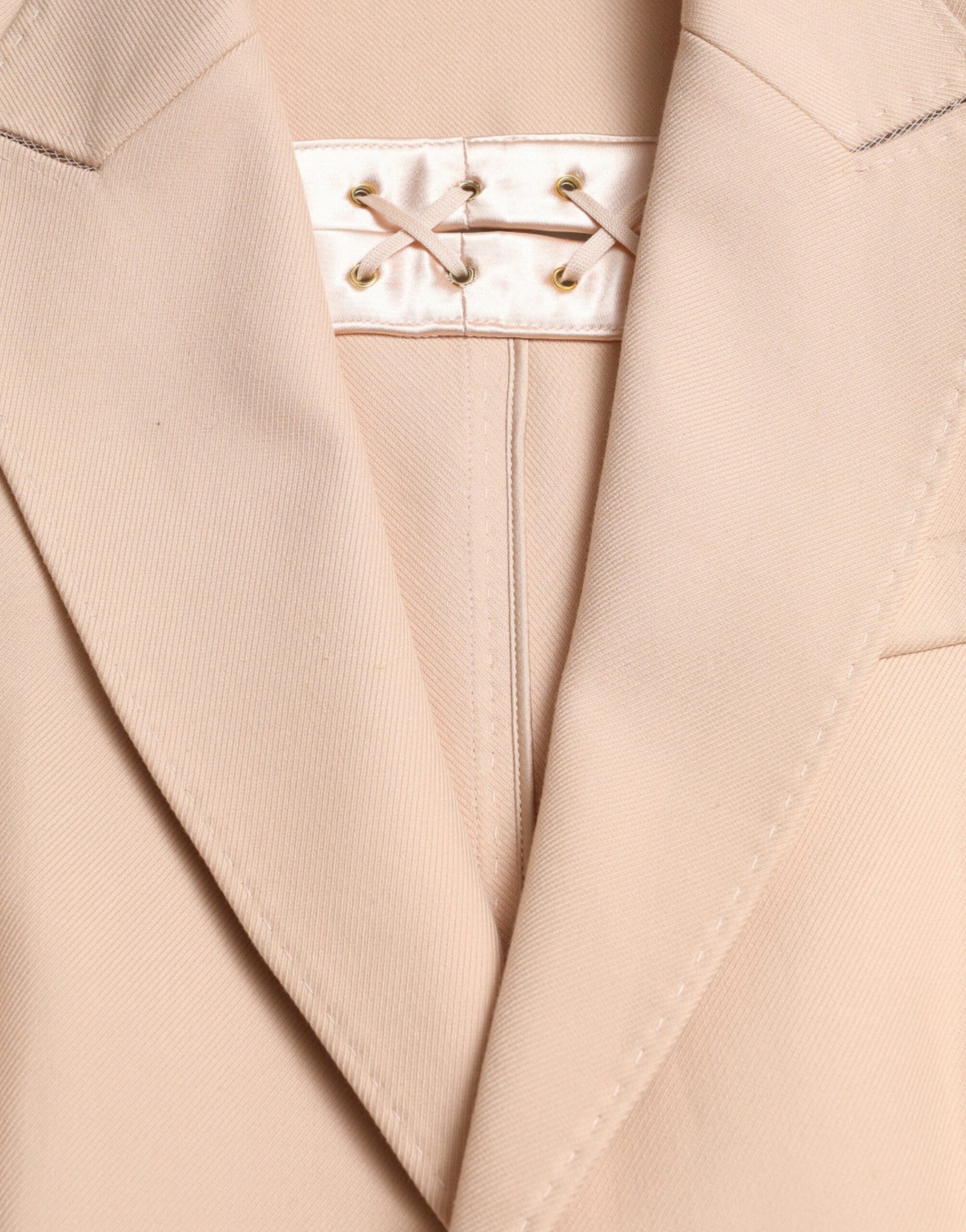  - Elegant Beige Single-Breasted Trench Coat