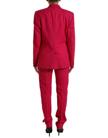  - Elegant Red Slim Fit 3 Piece Martini Suit