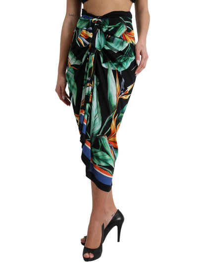 Elegant Floral High Waist Midi Skirt - The Luxe Alliance