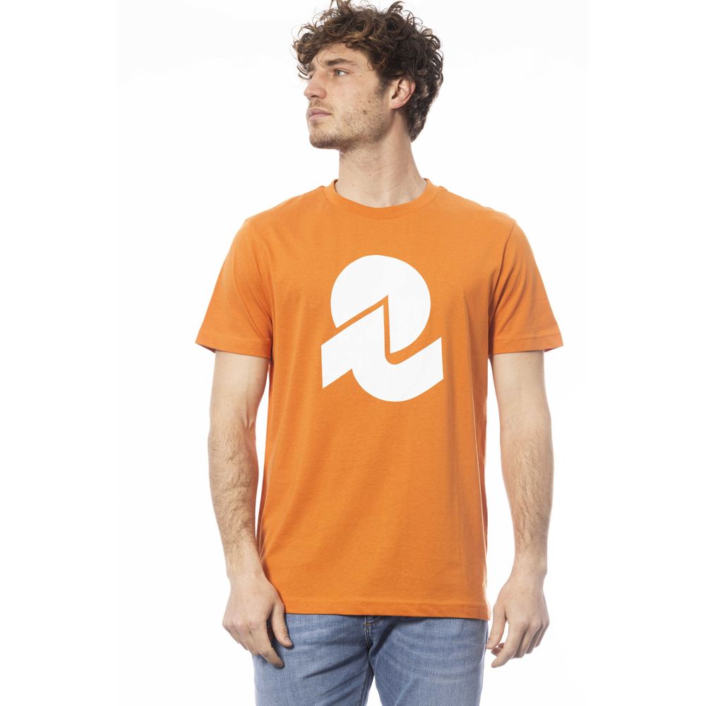  - Orange Cotton Men T-Shirt