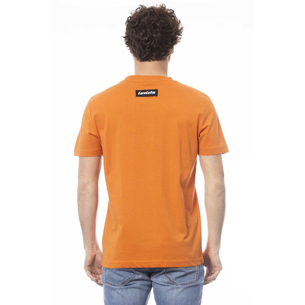  - Orange Cotton Men T-Shirt