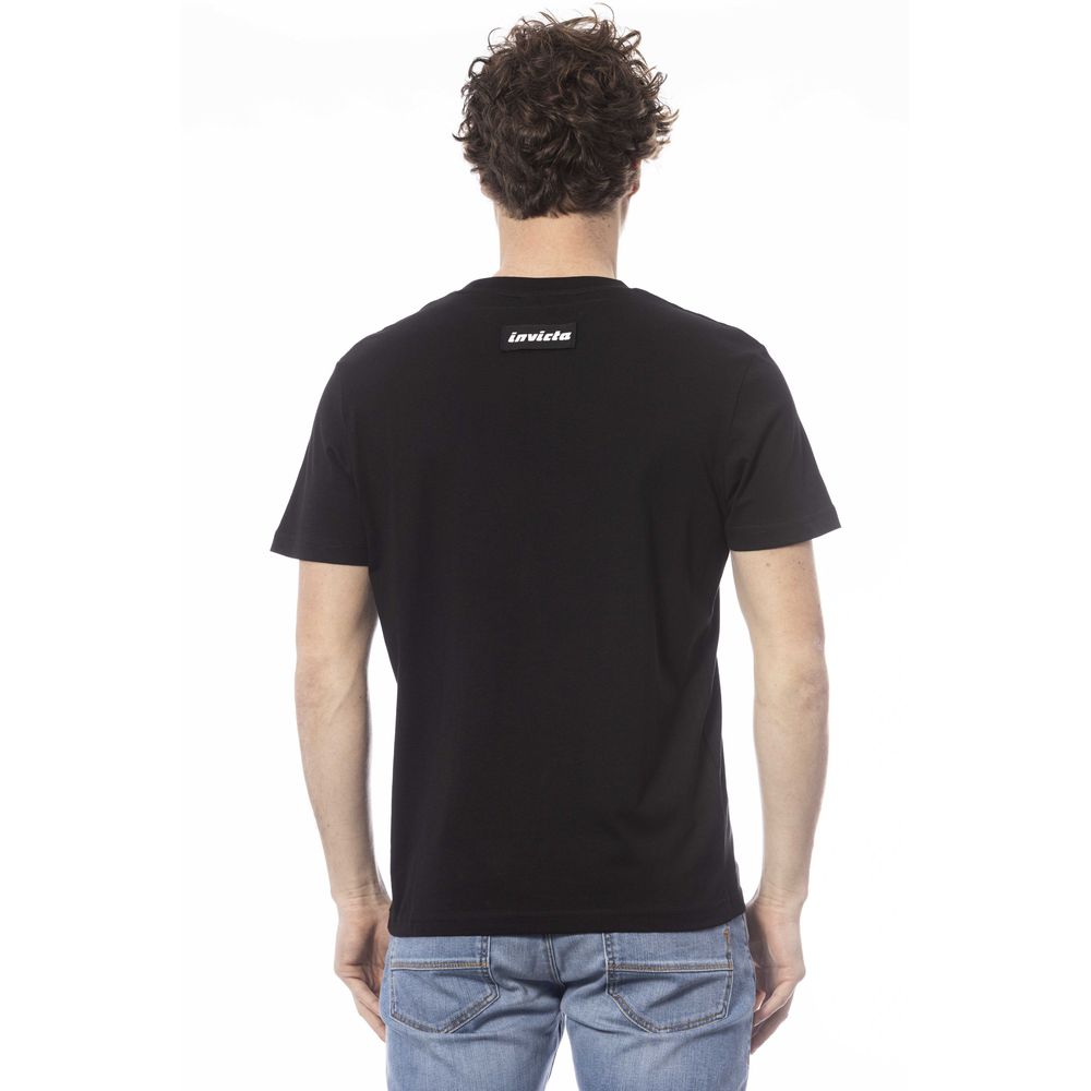  - Black Cotton Men T-Shirt