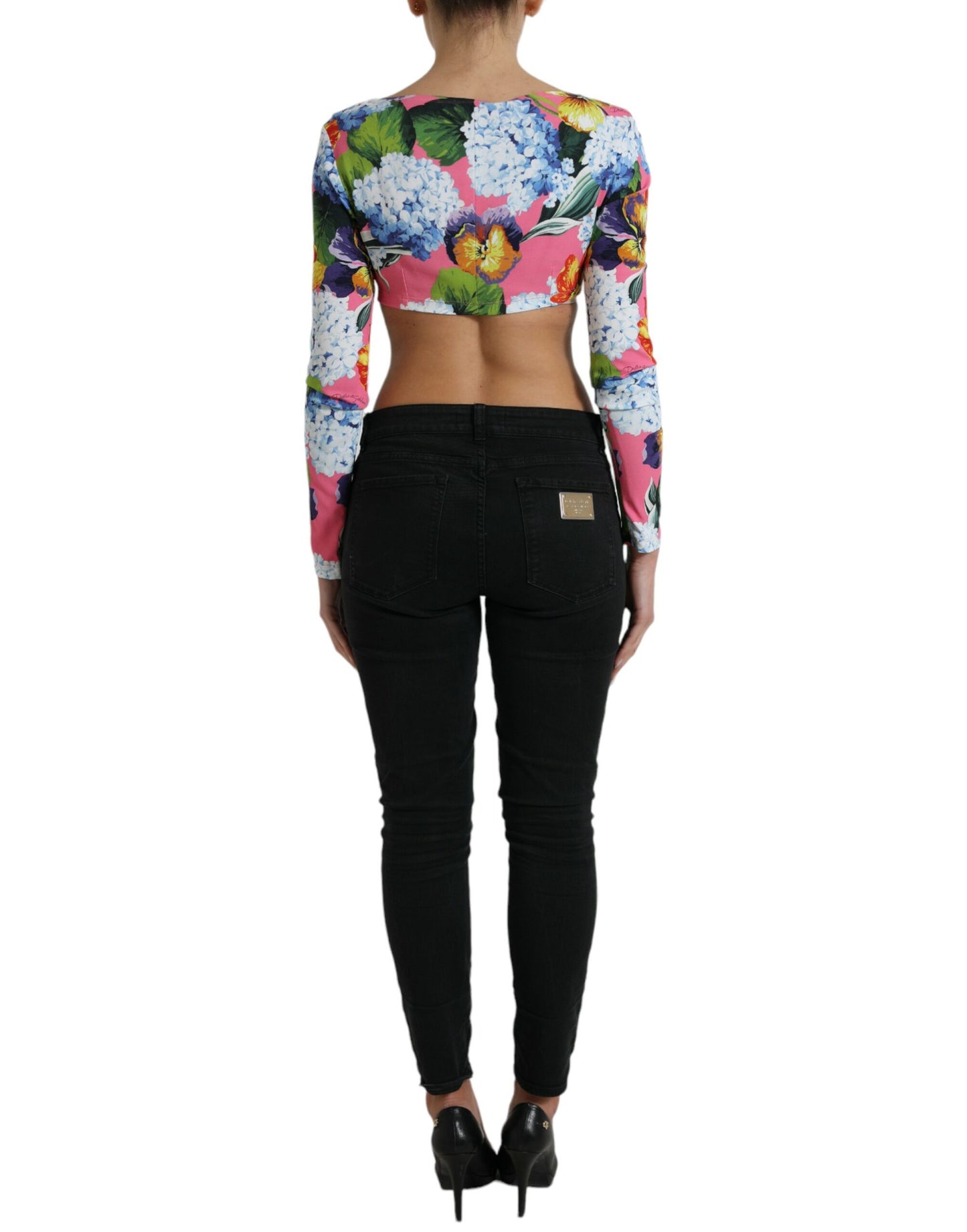  - Floral Elegance Cropped Blouse