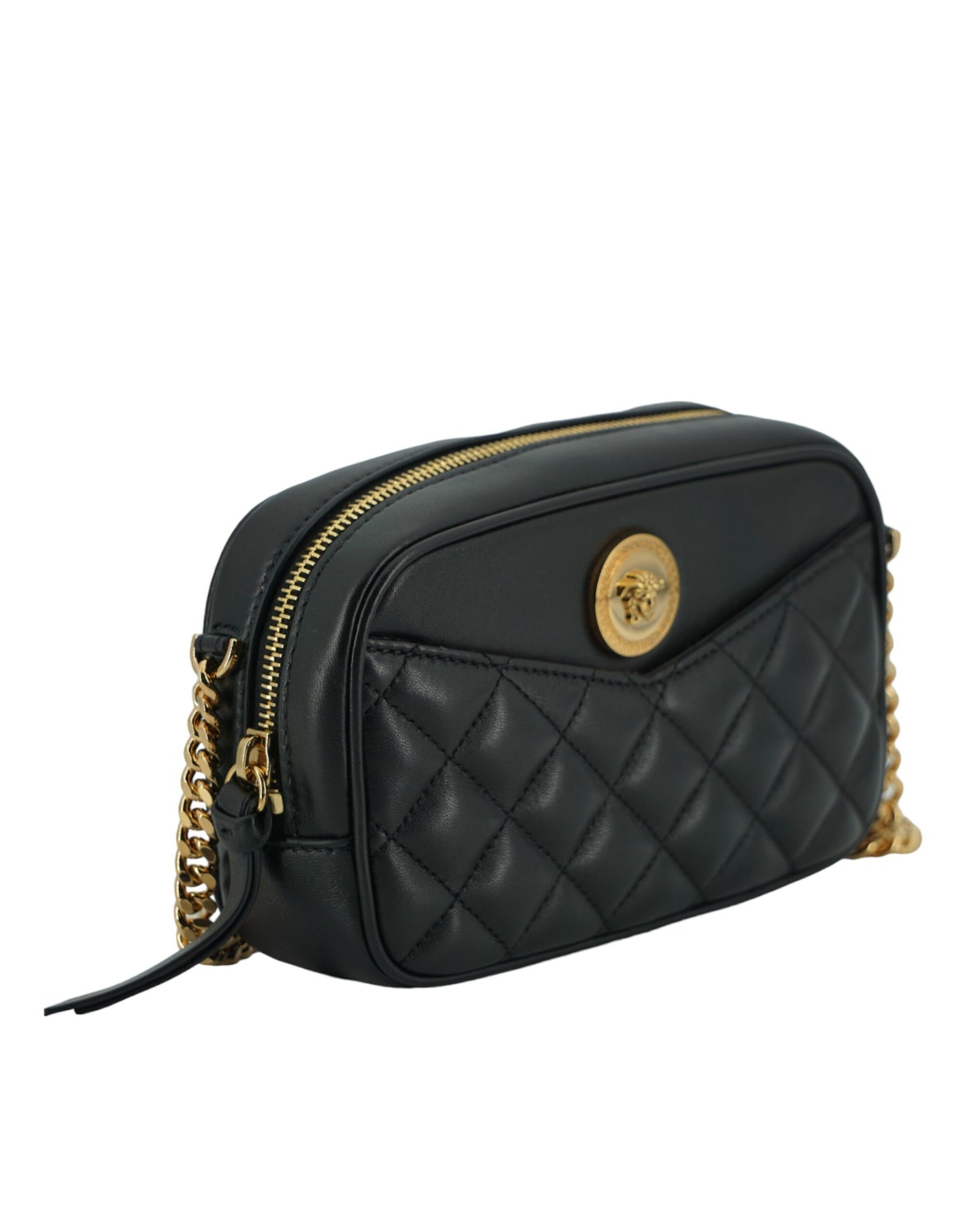  - Elegant Small Black Leather Crossbody Bag