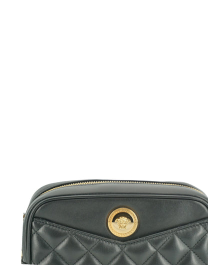  - Elegant Small Black Leather Crossbody Bag