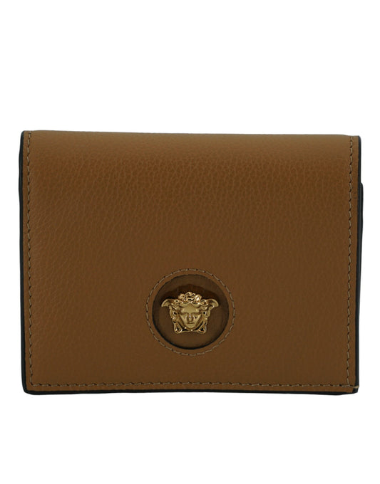  - Elegant Compact Leather Wallet in Brown