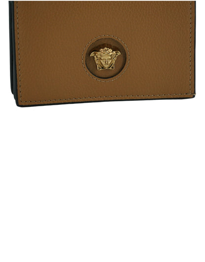  - Elegant Compact Leather Wallet in Brown