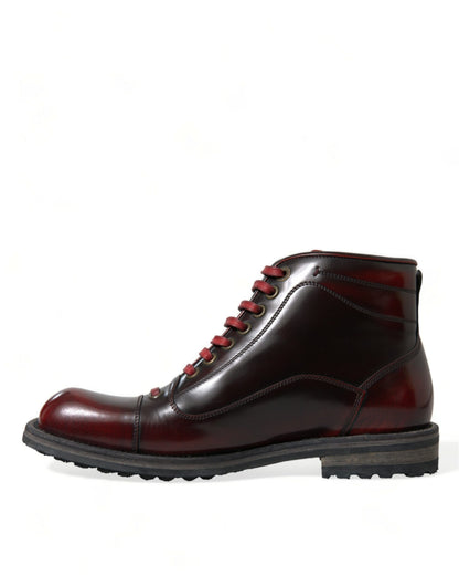  - Dapper Dual-Tone Leather Ankle Boots