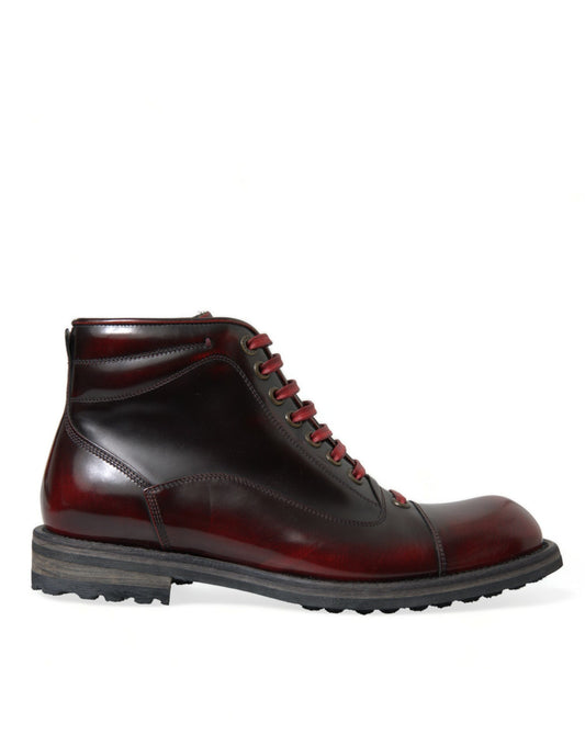  - Dapper Dual-Tone Leather Ankle Boots