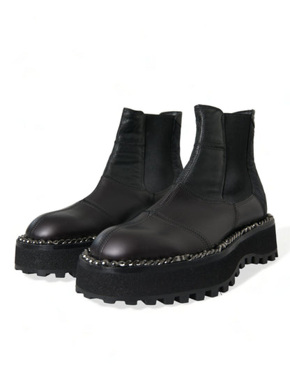  - Elegant Black Chelsea Slip-On Boots