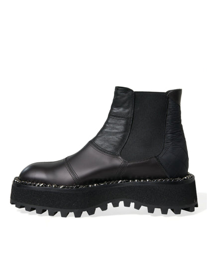  - Elegant Black Chelsea Slip-On Boots