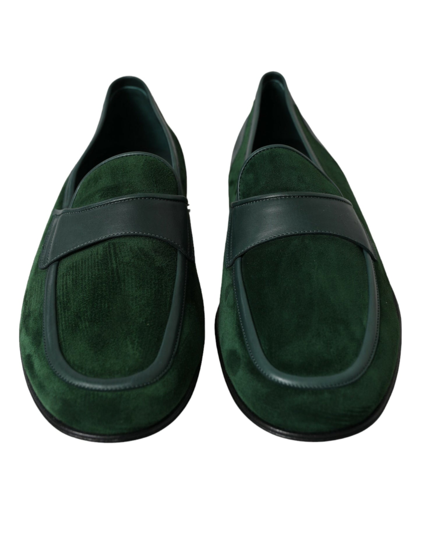  - Emerald Velvet Leather Loafers for Men