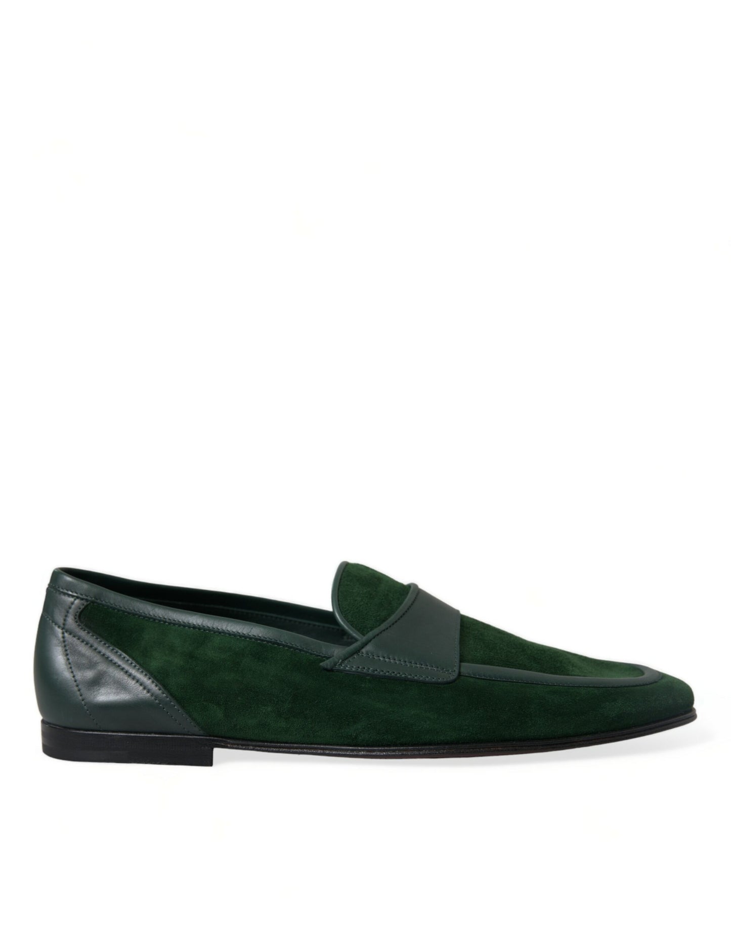  - Emerald Velvet Leather Loafers for Men