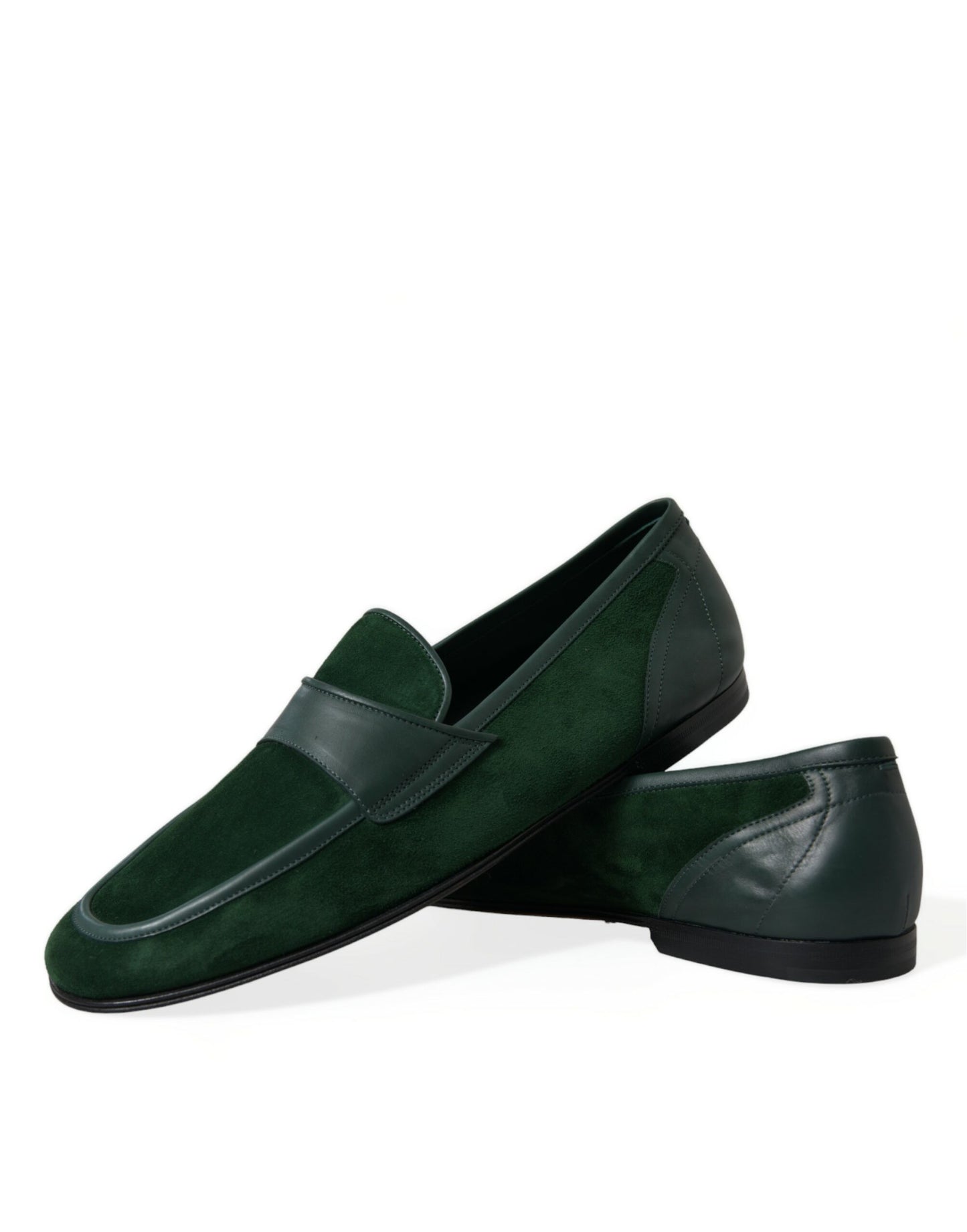  - Emerald Velvet Leather Loafers for Men