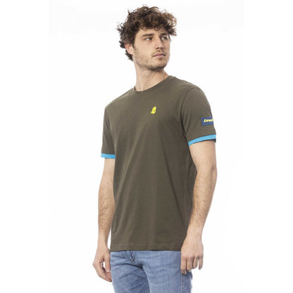  - Green Cotton Men T-Shirt