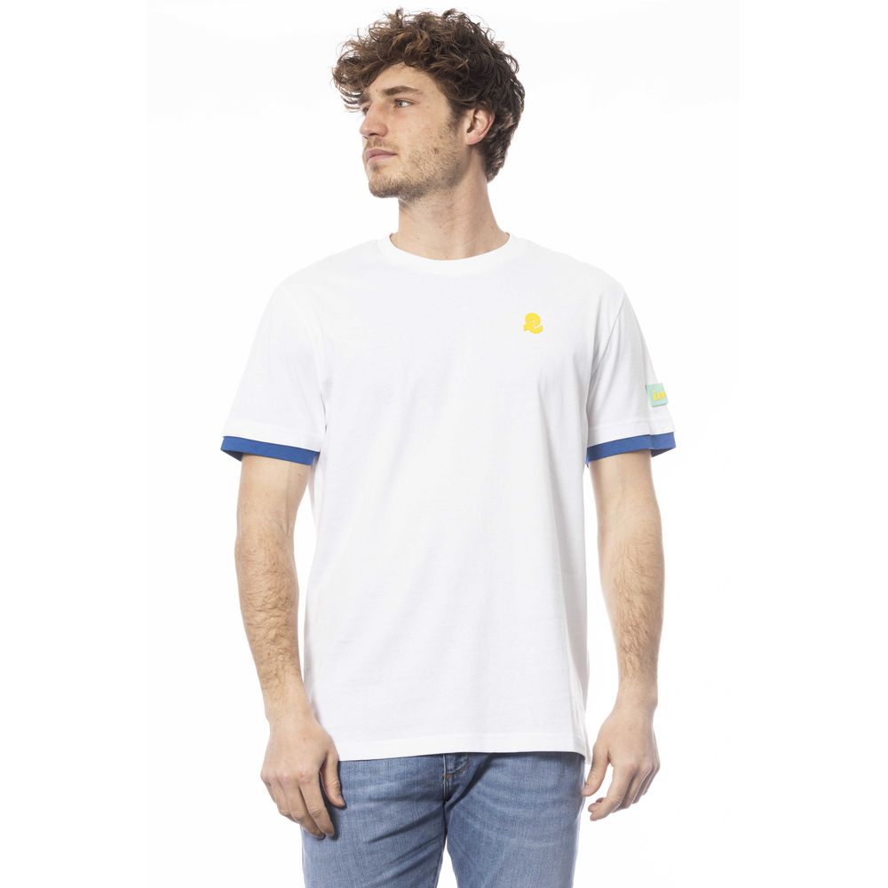  - White Cotton Men T-Shirt