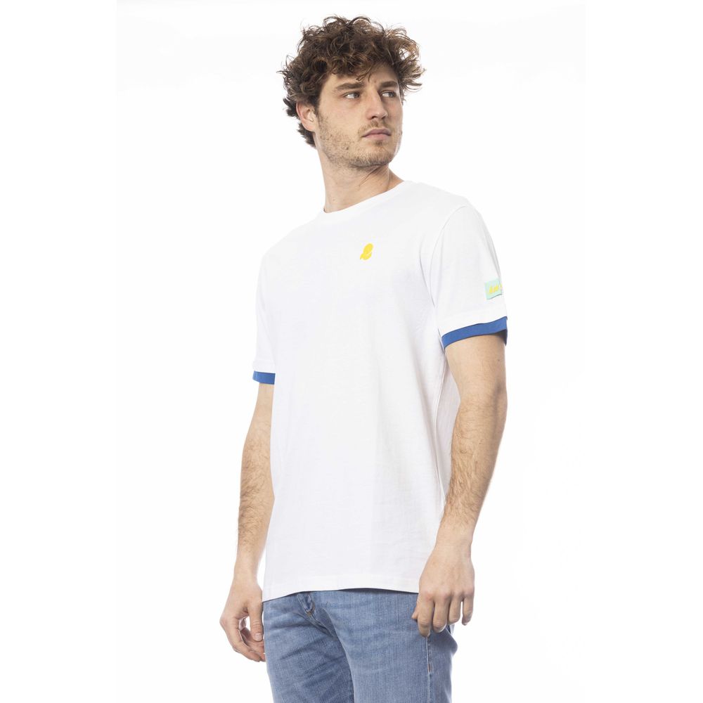  - White Cotton Men T-Shirt