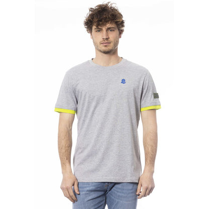  - Gray Cotton Men T-Shirt