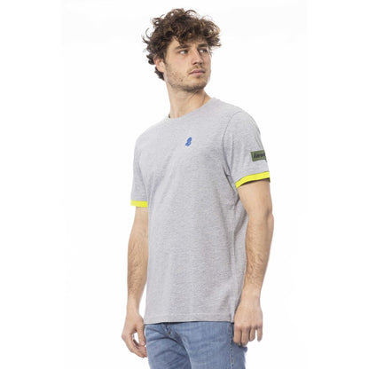  - Gray Cotton Men T-Shirt