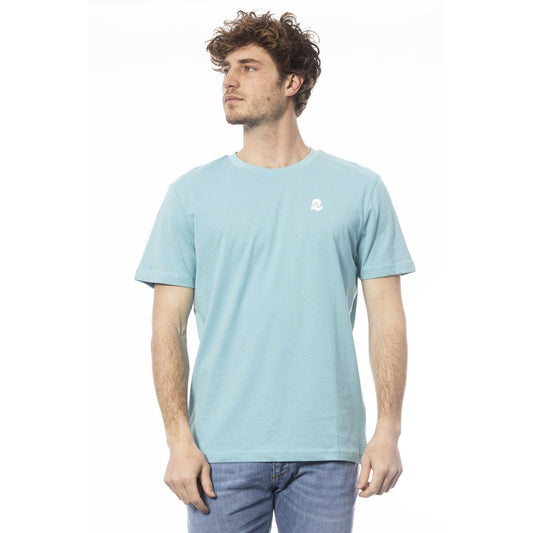  - Light Blue Cotton Men T-Shirt