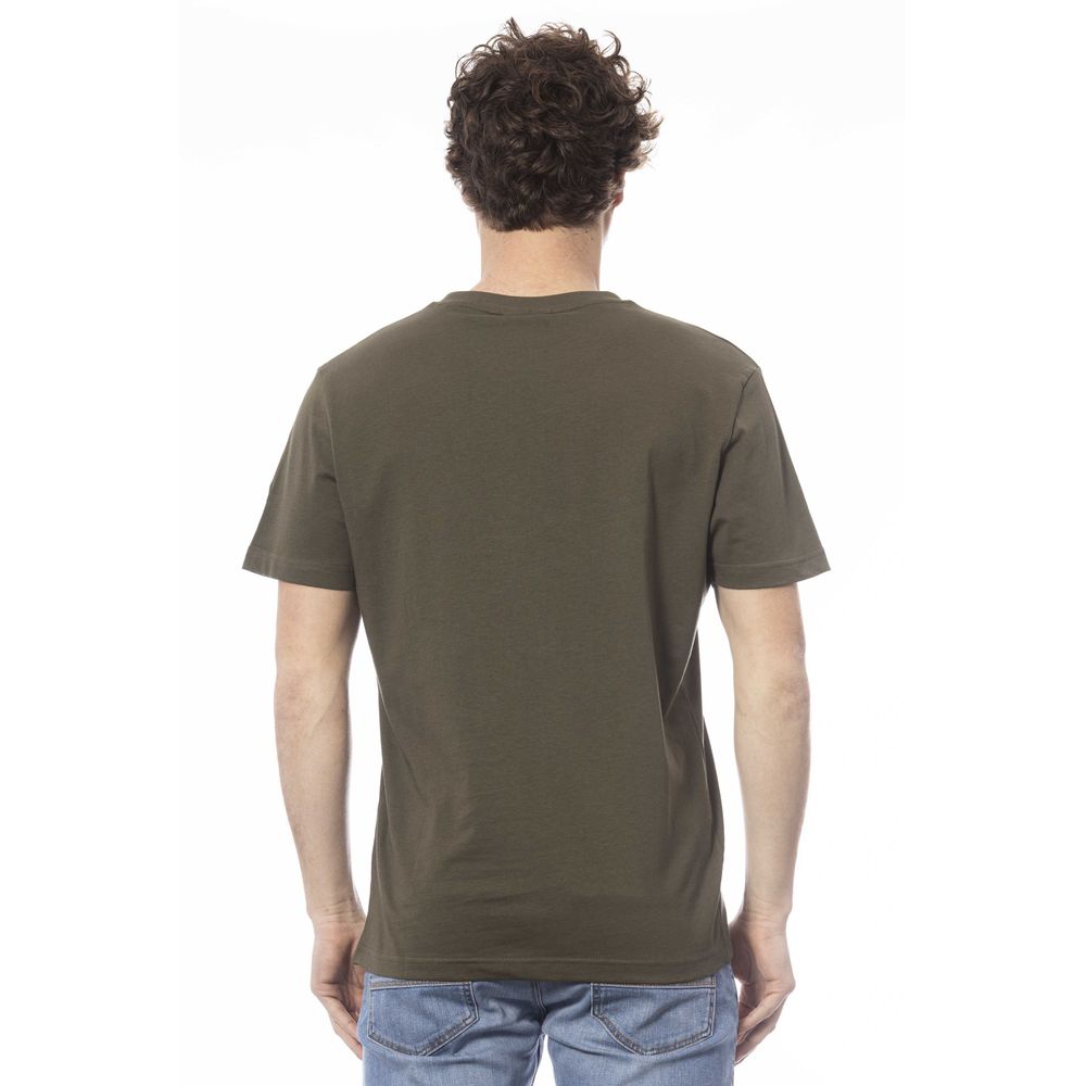  - Green Cotton Men T-Shirt