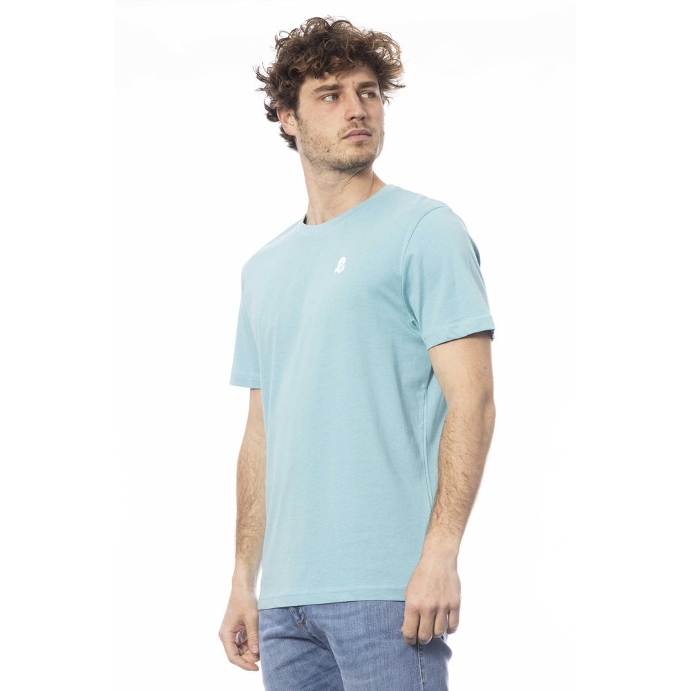  - Light Blue Cotton Men T-Shirt