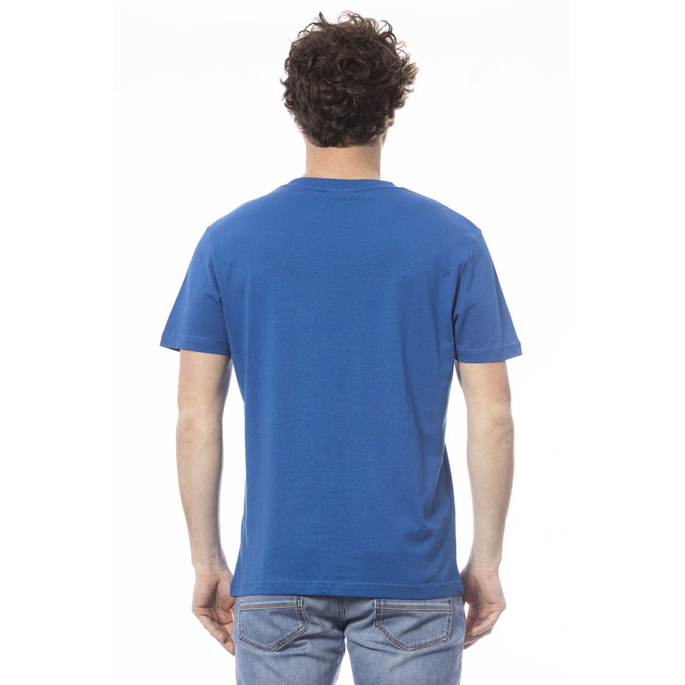  - Blue Cotton Men T-Shirt