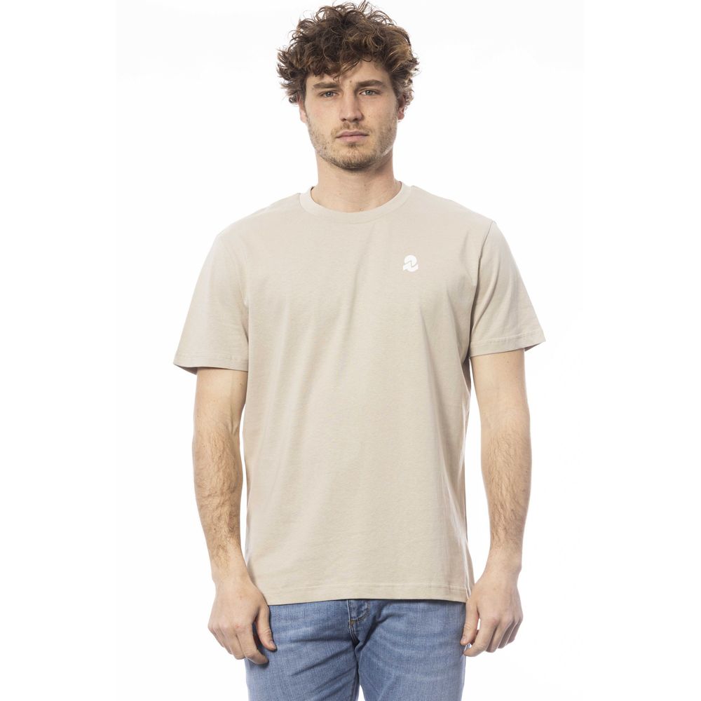  - Beige Cotton Men T-Shirt