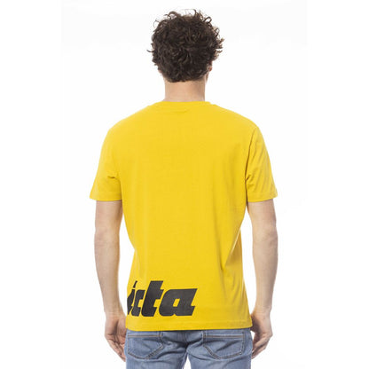  - Yellow Cotton Men T-Shirt