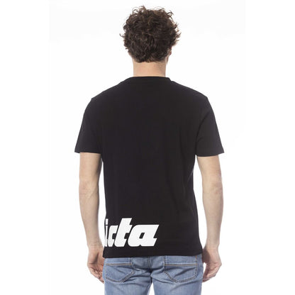  - Black Cotton Men T-Shirt