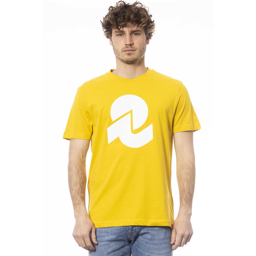  - Yellow Cotton Men T-Shirt