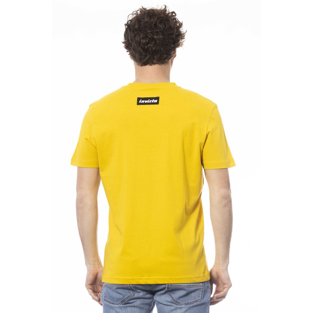  - Yellow Cotton Men T-Shirt