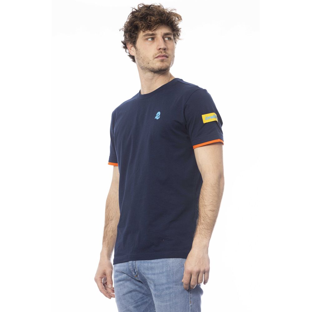  - Blue Cotton Men T-Shirt