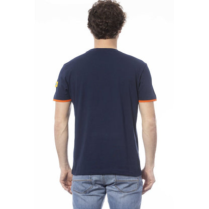  - Blue Cotton Men T-Shirt