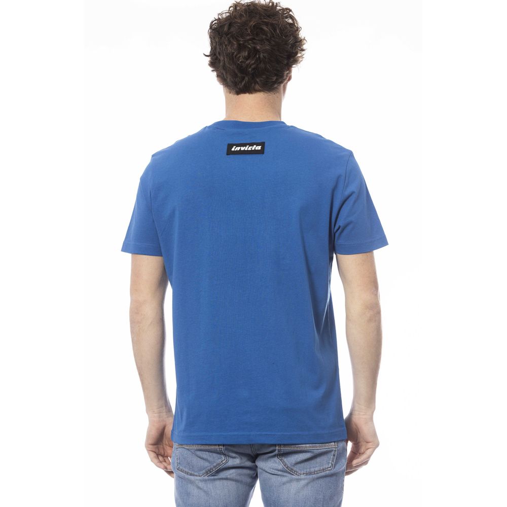  - Blue Cotton Men T-Shirt