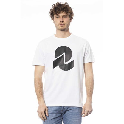  - White Cotton Men T-Shirt