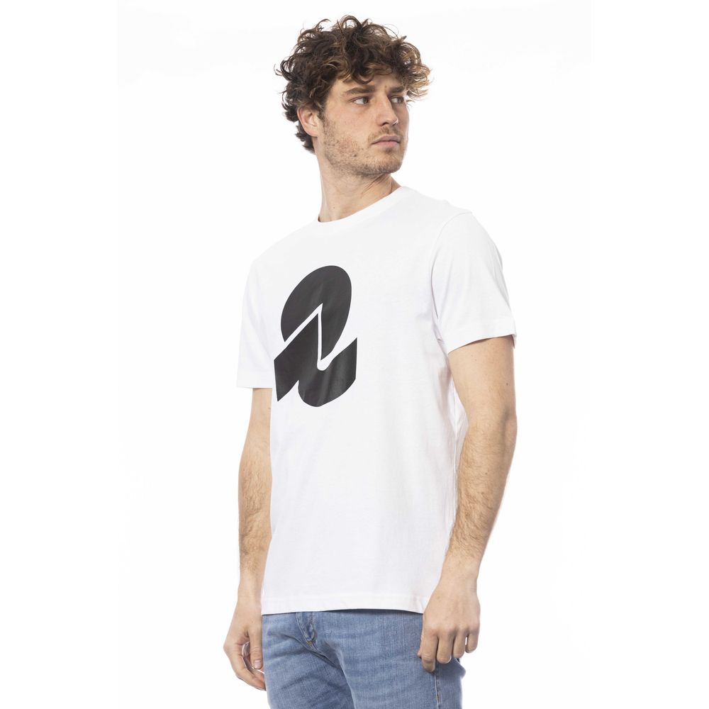  - White Cotton Men T-Shirt