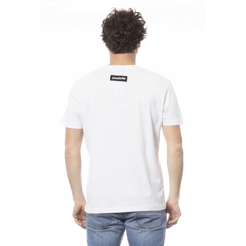  - White Cotton Men T-Shirt