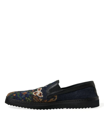  - Elegant Multicolor Floral Loafers